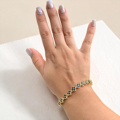 Lucky Clover Bracelet W CZ