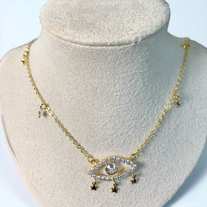 CZ Evil Eye Necklace
