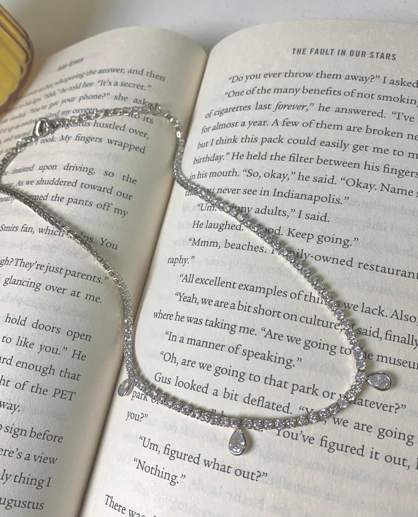 Dainty Tennis Necklace W CZ Stones
