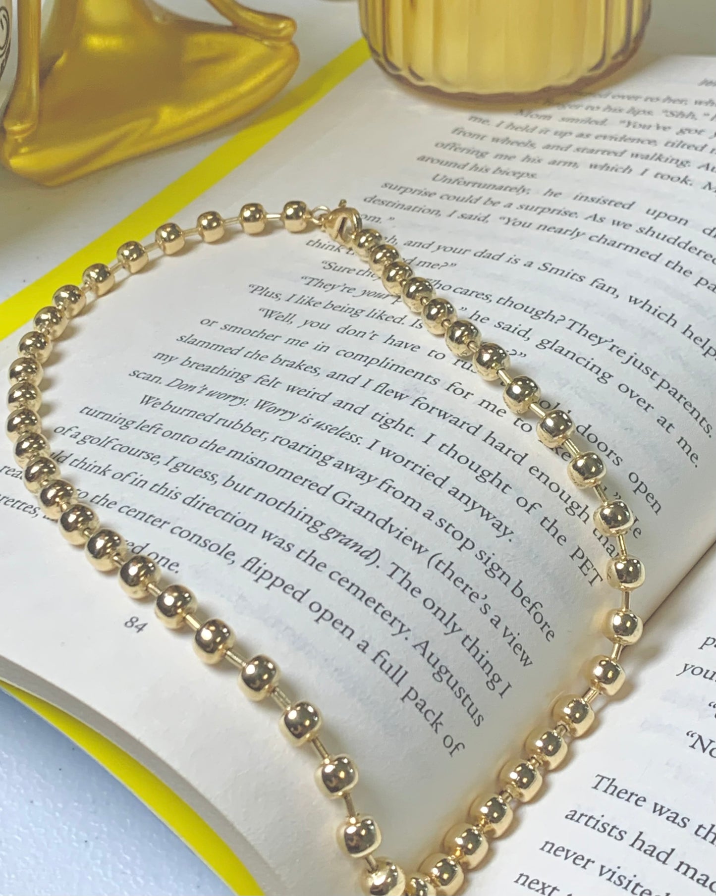 Bead Link Gold Necklace