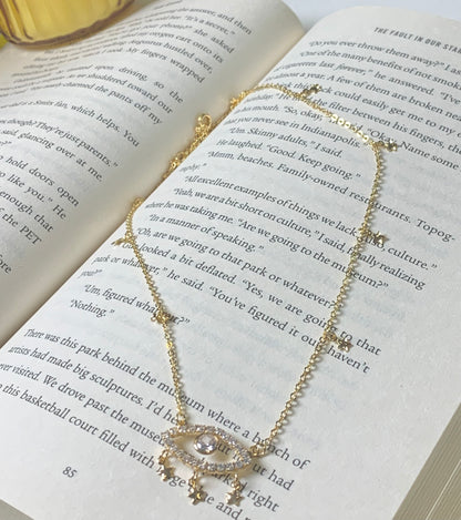 CZ Evil Eye Necklace